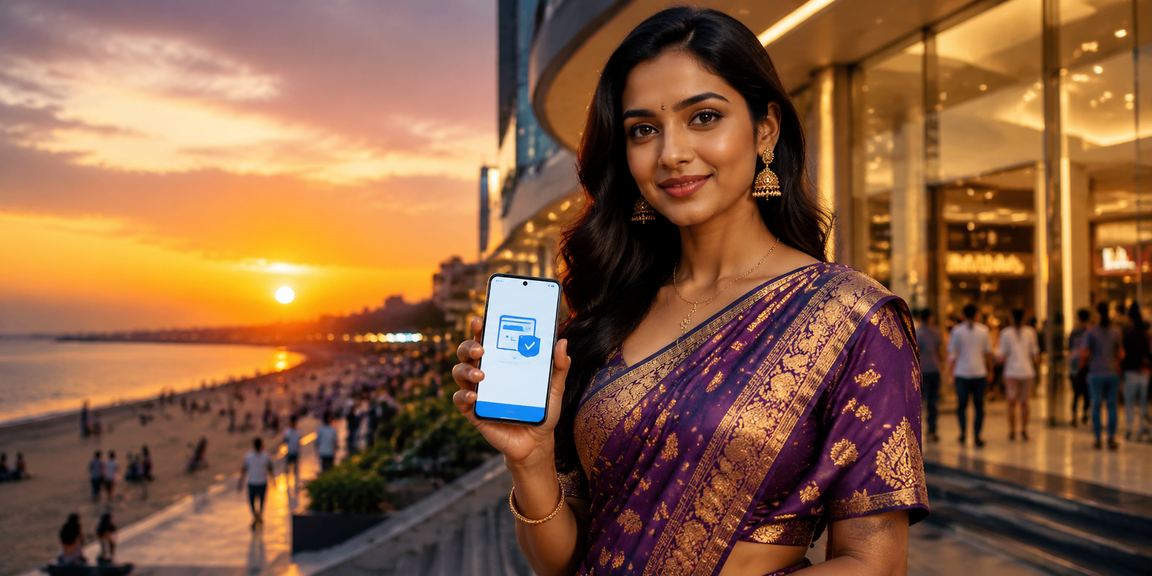 Player enjoying live casino on a smartphone in Chennai, India