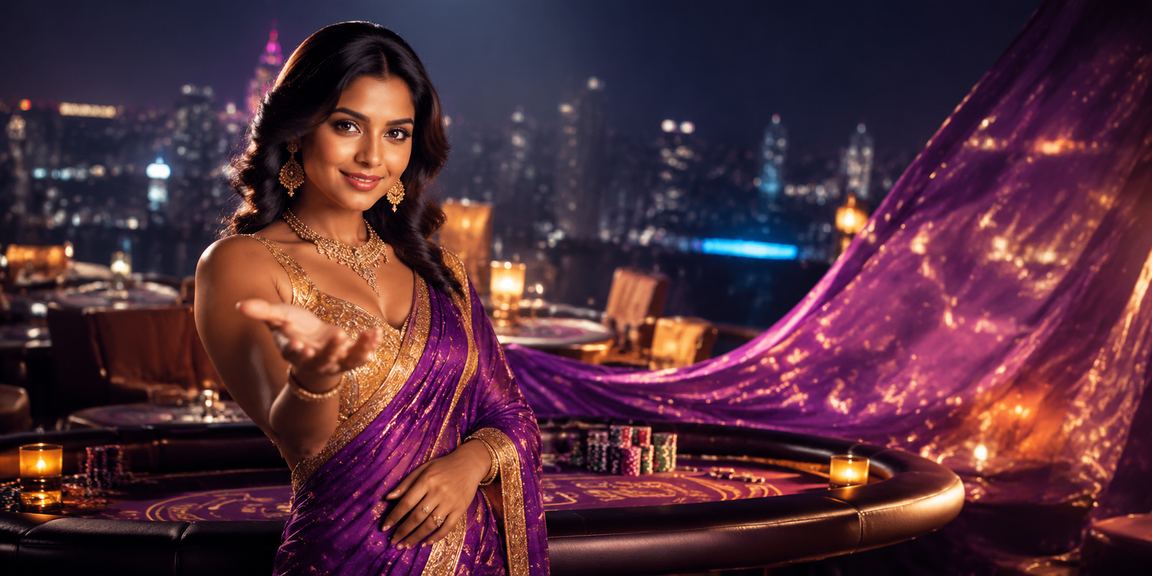 Happy Indian woman enjoying entertainment on mobile